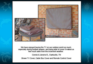 Solid Color TV Cover. 18 Colors to choose from. Click here.